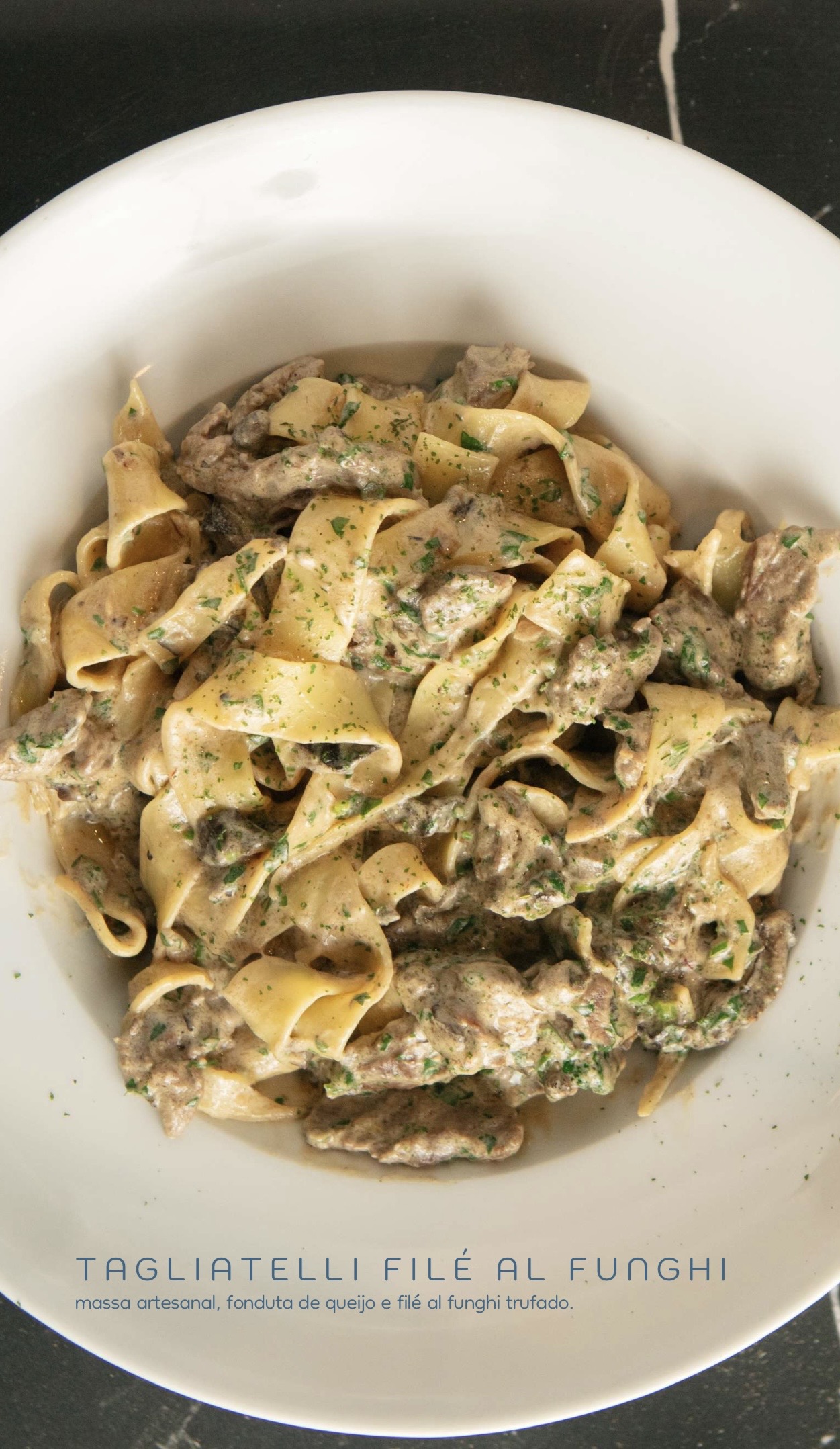 Tagliatelli filé al funghi